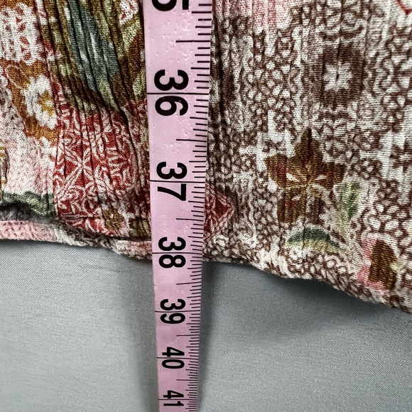 Promesa Maxi Dress Womens Medium Sleeveless Floral Cutout Sides Gauze Pink - Picture 6 of 10